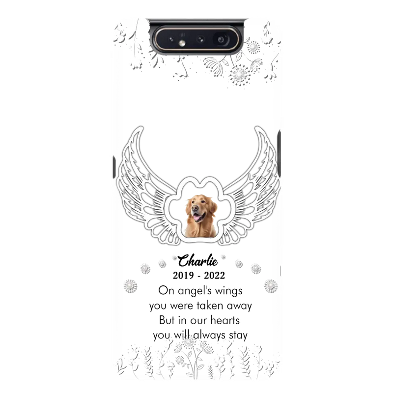 Personalized Pet Phone Case - Upload Photo - Memorial Gift Idea for Dog/Cat Lovers - In Our Hearts You Will Always Stay - Case for iPhone/Samsung