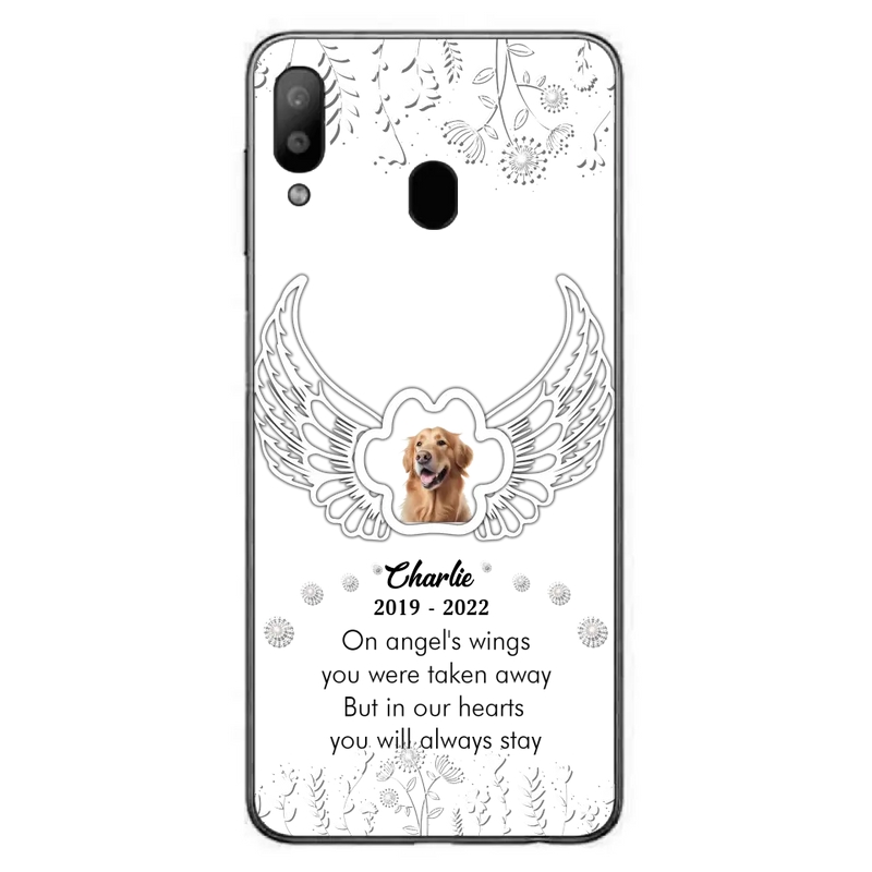 Personalized Pet Phone Case - Upload Photo - Memorial Gift Idea for Dog/Cat Lovers - In Our Hearts You Will Always Stay - Case for iPhone/Samsung