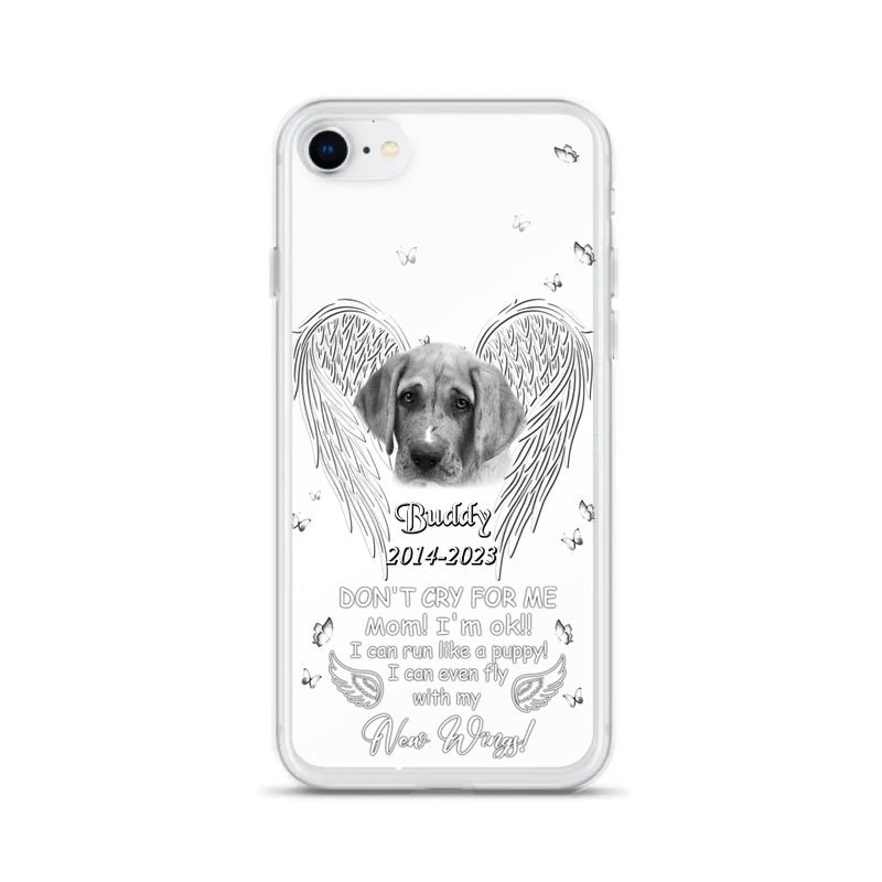 Personalized Memorial Photo Phone Case - Memorial Gift Idea for Christmas - Don't Cry For Me Mom/Dad - Case For iPhone/Samsung