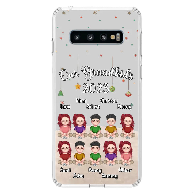 Personalized Grandkids Phone Case - Gift Idea For Grandma - Up to 10 Grandkids - Our Grandkids 2023