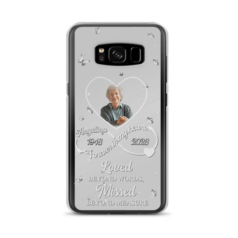Personalized Memorial Phone Case - Upload Photo - Memorial Gift Idea For Family Member - Loved Beyond Words, Missed Beyond Measure  - Case For iPhone/Samsung
