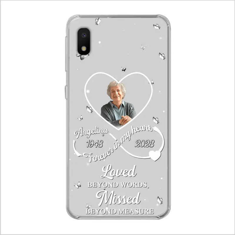Personalized Memorial Phone Case - Upload Photo - Memorial Gift Idea For Family Member - Loved Beyond Words, Missed Beyond Measure  - Case For iPhone/Samsung