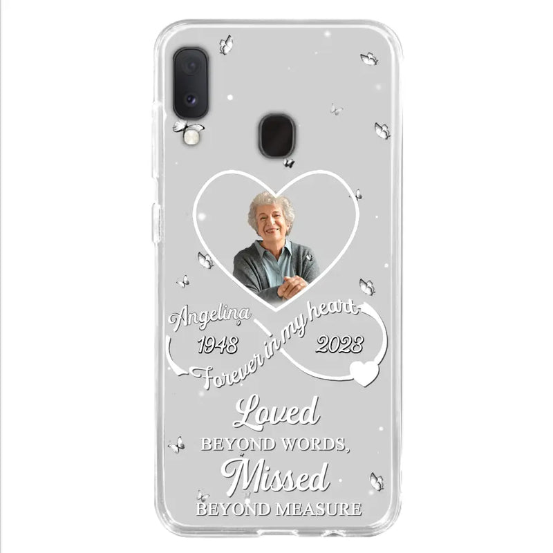 Personalized Memorial Phone Case - Upload Photo - Memorial Gift Idea For Family Member - Loved Beyond Words, Missed Beyond Measure  - Case For iPhone/Samsung