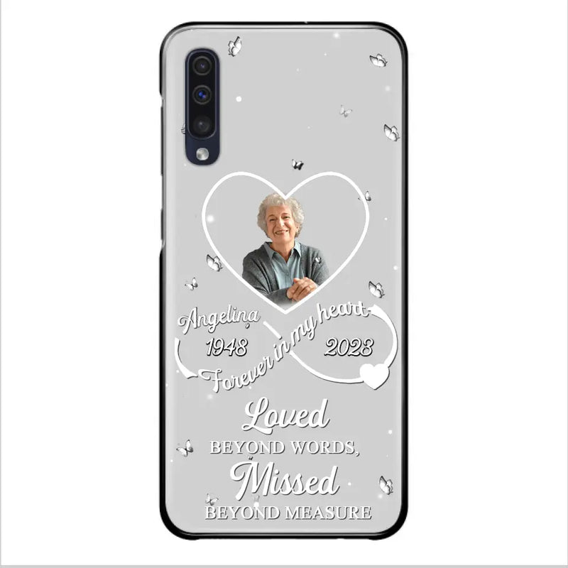 Personalized Memorial Phone Case - Upload Photo - Memorial Gift Idea For Family Member - Loved Beyond Words, Missed Beyond Measure  - Case For iPhone/Samsung