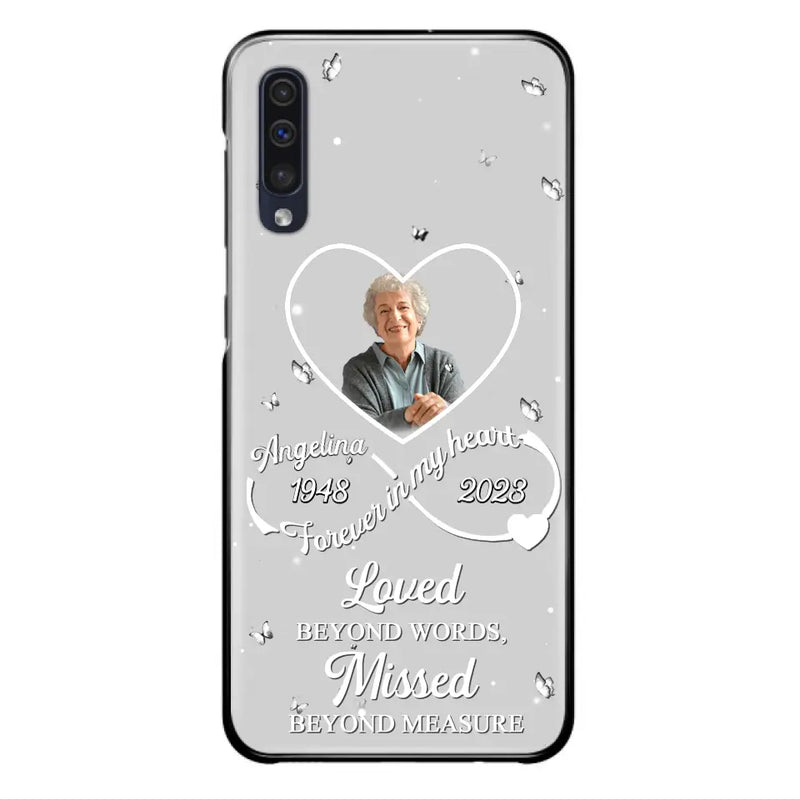 Personalized Memorial Phone Case - Upload Photo - Memorial Gift Idea For Family Member - Loved Beyond Words, Missed Beyond Measure  - Case For iPhone/Samsung