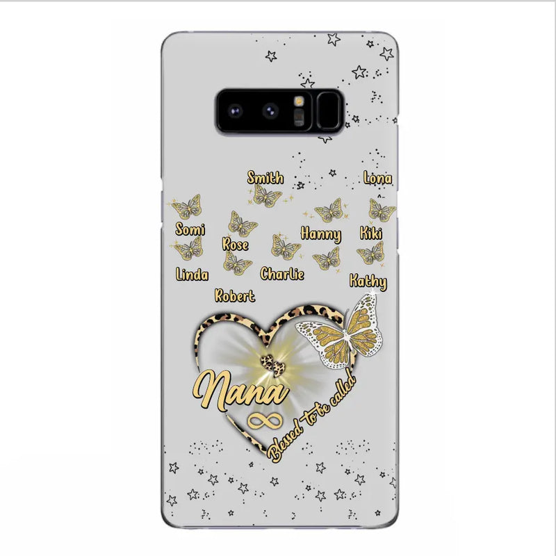 Custom Personalized Grandma Phone Case - Christmas Gift Idea For Grandma - Up to 10 Kids - Case For iPhone/Samsung  - Blessed To Be Called Nana