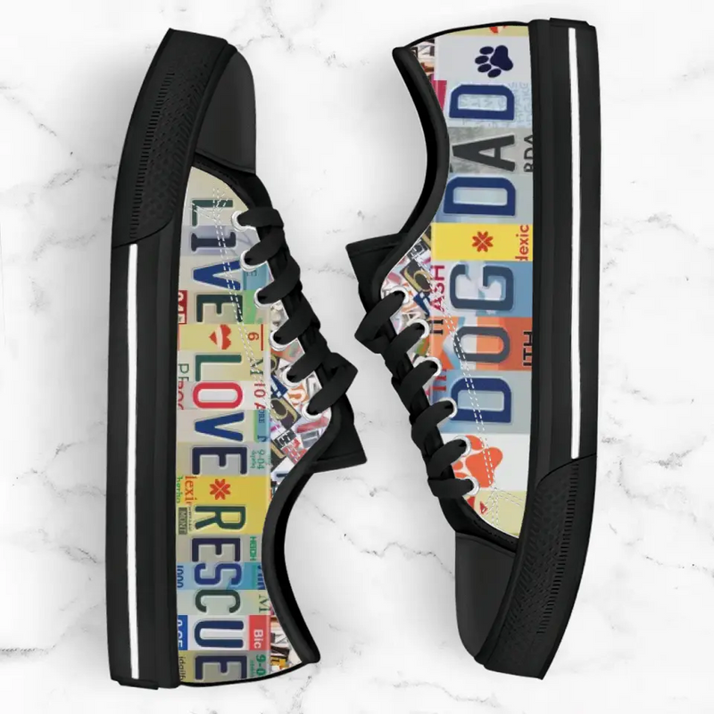 Custom Dog Dad Sneakers - Gift Idea For Dog Lover - Live Love Rescue