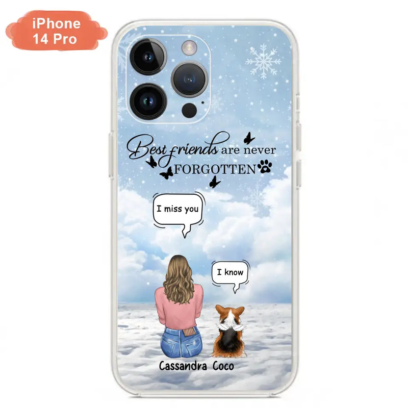 Personalized Memorial Pet Phone Case - Up to 3 Pets - Memorial Gift Idea For Dog/Cat/Rabbits Owners - I Miss You - Case For iPhone/Samsung