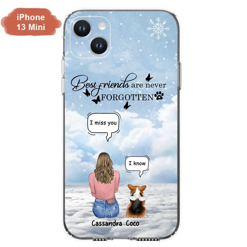 Personalized Memorial Pet Phone Case - Up to 3 Pets - Memorial Gift Idea For Dog/Cat/Rabbits Owners - I Miss You - Case For iPhone/Samsung