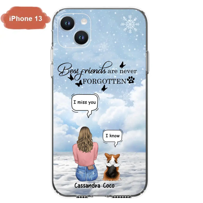 Personalized Memorial Pet Phone Case - Up to 3 Pets - Memorial Gift Idea For Dog/Cat/Rabbits Owners - I Miss You - Case For iPhone/Samsung