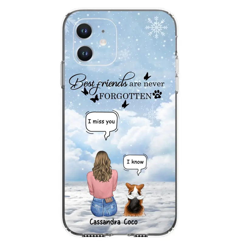 Personalized Memorial Pet Phone Case - Up to 3 Pets - Memorial Gift Idea For Dog/Cat/Rabbits Owners - I Miss You - Case For iPhone/Samsung