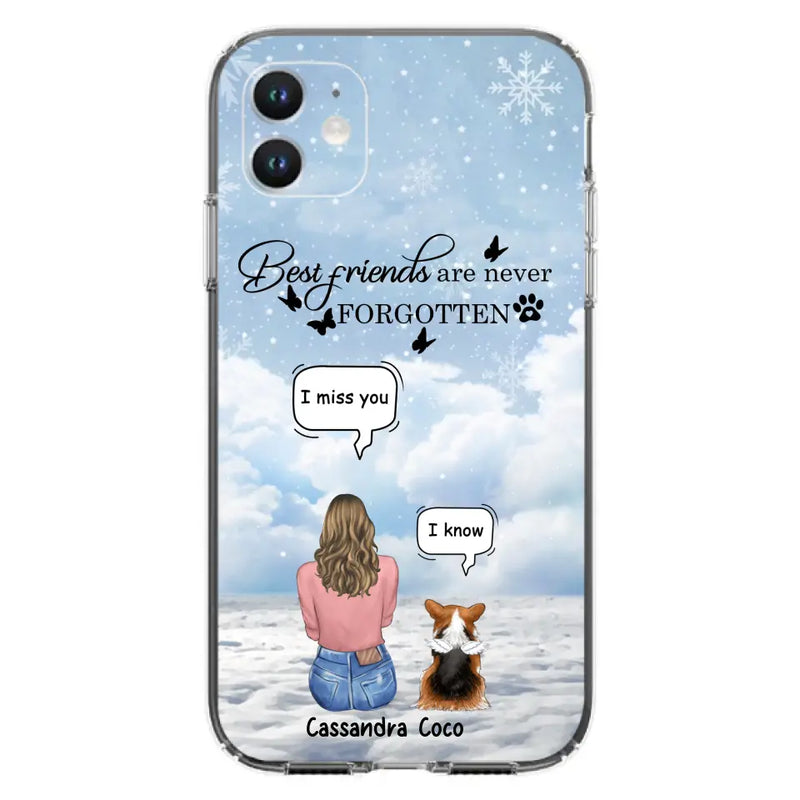 Personalized Memorial Pet Phone Case - Up to 3 Pets - Memorial Gift Idea For Dog/Cat/Rabbits Owners - I Miss You - Case For iPhone/Samsung