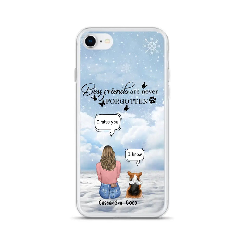 Personalized Memorial Pet Phone Case - Up to 3 Pets - Memorial Gift Idea For Dog/Cat/Rabbits Owners - I Miss You - Case For iPhone/Samsung