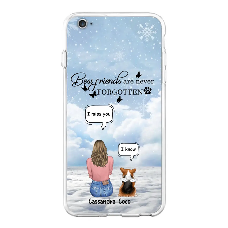 Personalized Memorial Pet Phone Case - Up to 3 Pets - Memorial Gift Idea For Dog/Cat/Rabbits Owners - I Miss You - Case For iPhone/Samsung