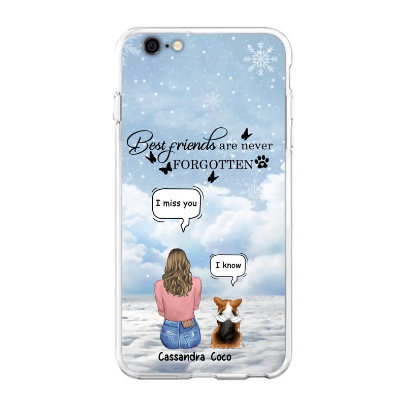 Personalized Memorial Pet Phone Case - Up to 3 Pets - Memorial Gift Idea For Dog/Cat/Rabbits Owners - I Miss You - Case For iPhone/Samsung