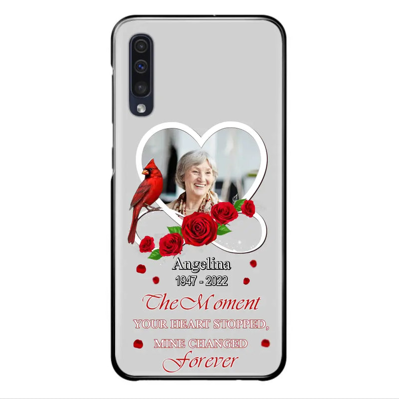 Personalized Memorial Phone Case - Upload Photo - Memorial Gift Idea For Family Member - The Moment Your Heart Stopped Mine Changed Forever - Case For iPhone/Samsung