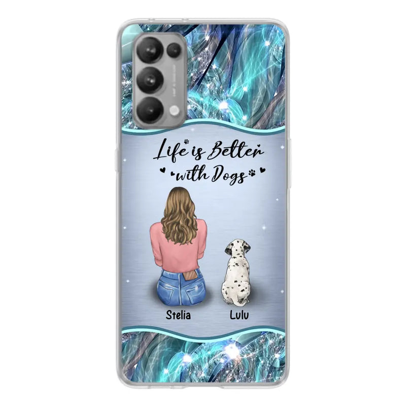 Personalized Dog Mom Phone Case - Up to 4 Dogs - Gift Idea For Dog Owners - Life Is Better With Dogs - Case For Oppo/Xiaomi/Huawei
