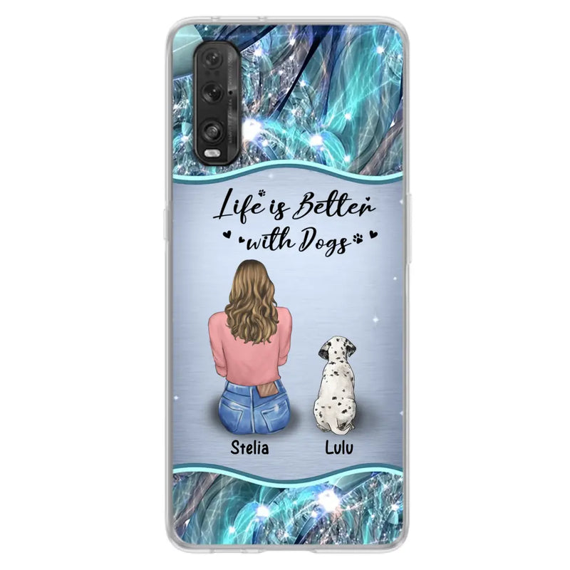Personalized Dog Mom Phone Case - Up to 4 Dogs - Gift Idea For Dog Owners - Life Is Better With Dogs - Case For Oppo/Xiaomi/Huawei