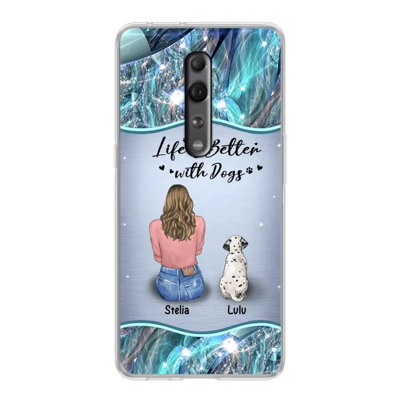 Personalized Dog Mom Phone Case - Up to 4 Dogs - Gift Idea For Dog Owners - Life Is Better With Dogs - Case For Oppo/Xiaomi/Huawei