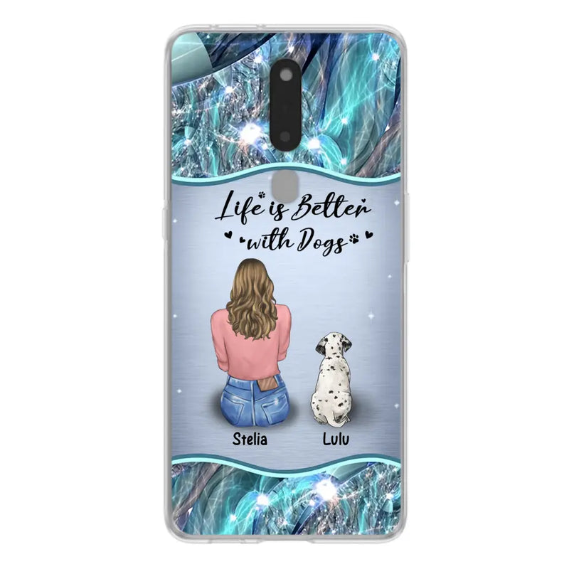 Personalized Dog Mom Phone Case - Up to 4 Dogs - Gift Idea For Dog Owners - Life Is Better With Dogs - Case For Oppo/Xiaomi/Huawei