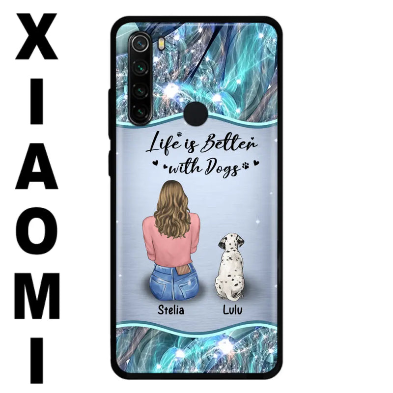 Personalized Dog Mom Phone Case - Up to 4 Dogs - Gift Idea For Dog Owners - Life Is Better With Dogs - Case For Oppo/Xiaomi/Huawei