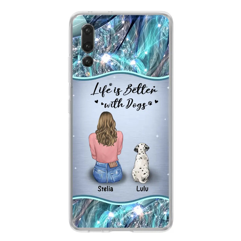 Personalized Dog Mom Phone Case - Up to 4 Dogs - Gift Idea For Dog Owners - Life Is Better With Dogs - Case For Oppo/Xiaomi/Huawei
