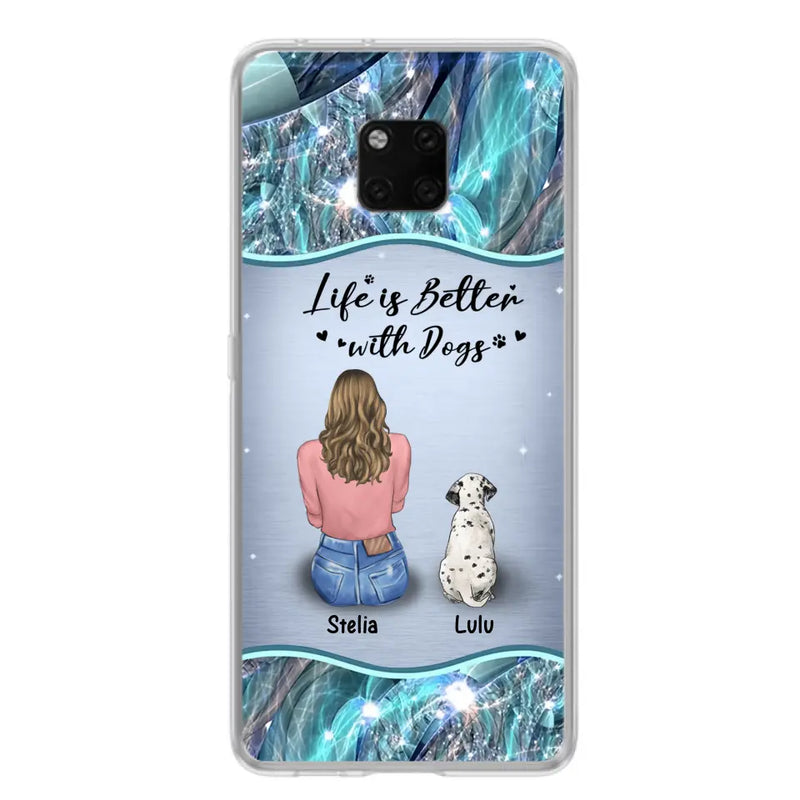 Personalized Dog Mom Phone Case - Up to 4 Dogs - Gift Idea For Dog Owners - Life Is Better With Dogs - Case For Oppo/Xiaomi/Huawei