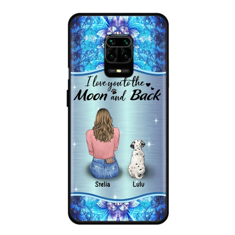 Personalized Dog Mom Phone Case - Up to 4 Dogs - Gift Idea For Dog Owners - I Love You To The Moon And Back - Case For Oppo/Xiaomi/Huawei