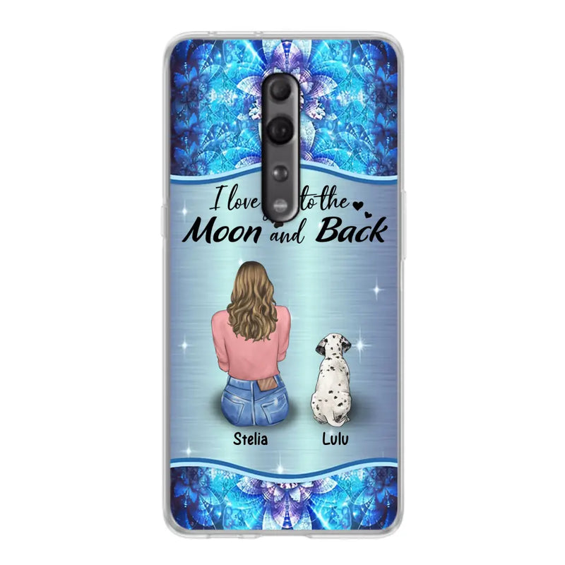 Personalized Dog Mom Phone Case - Up to 4 Dogs - Gift Idea For Dog Owners - I Love You To The Moon And Back - Case For Oppo/Xiaomi/Huawei