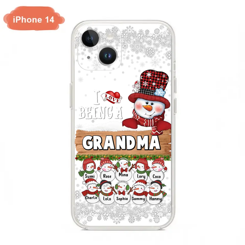 Personalized Grandma Phone Case - Up to 10 Grandkids - Christmas Gift Idea for Grandma - I Love Being A Grandma - Case For iPhone/Samsung