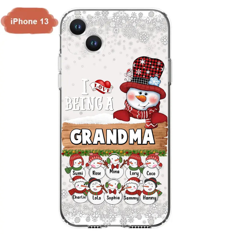 Personalized Grandma Phone Case - Up to 10 Grandkids - Christmas Gift Idea for Grandma - I Love Being A Grandma - Case For iPhone/Samsung