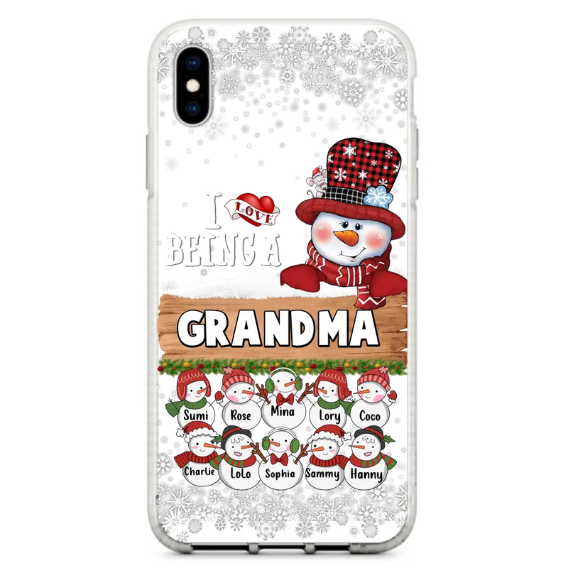 Personalized Grandma Phone Case - Up to 10 Grandkids - Christmas Gift Idea for Grandma - I Love Being A Grandma - Case For iPhone/Samsung