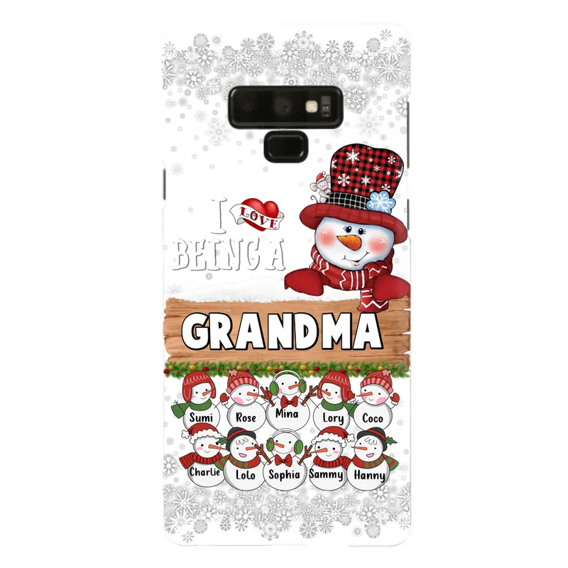 Personalized Grandma Phone Case - Up to 10 Grandkids - Christmas Gift Idea for Grandma - I Love Being A Grandma - Case For iPhone/Samsung