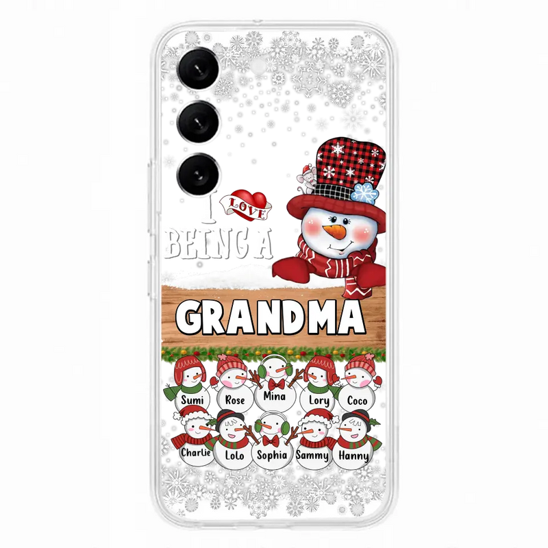 Personalized Grandma Phone Case - Up to 10 Grandkids - Christmas Gift Idea for Grandma - I Love Being A Grandma - Case For iPhone/Samsung