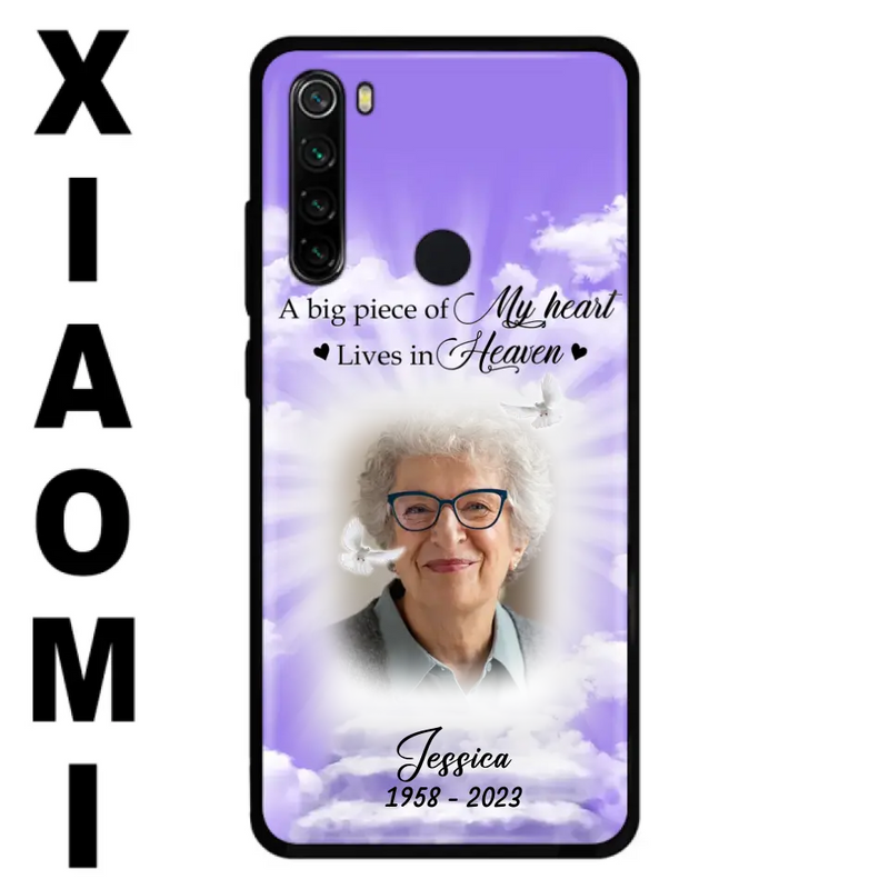 Personalized Memorial Photo Phone Case - Memorial Gift Idea For Mother's Day/Father's Day - A Big Piece Of My Heart Lives In Heaven - Case For Oppo/Xiaomi/Huawei