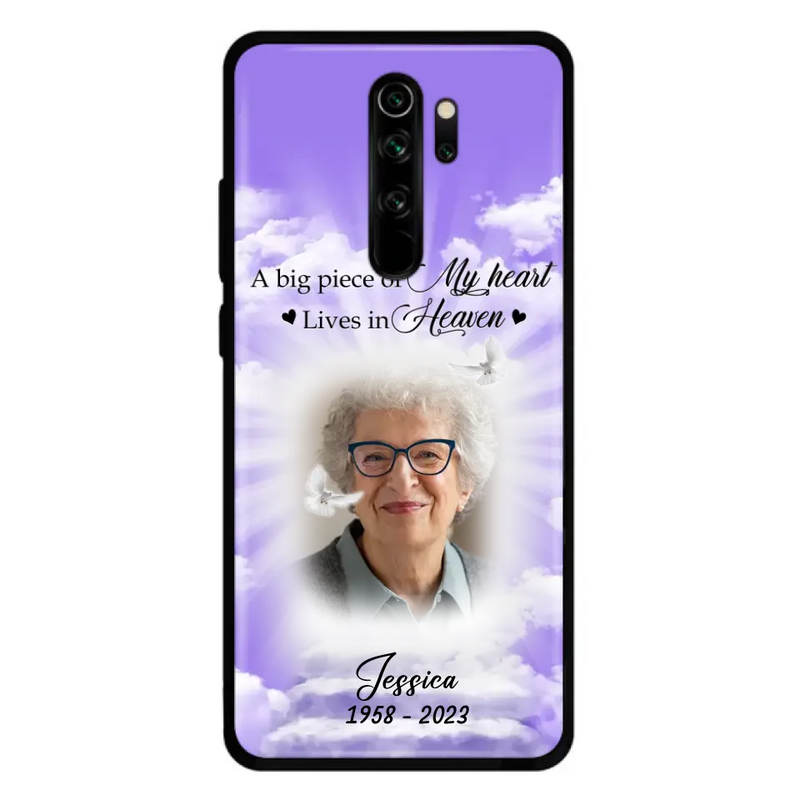 Personalized Memorial Photo Phone Case - Memorial Gift Idea For Mother's Day/Father's Day - A Big Piece Of My Heart Lives In Heaven - Case For Oppo/Xiaomi/Huawei