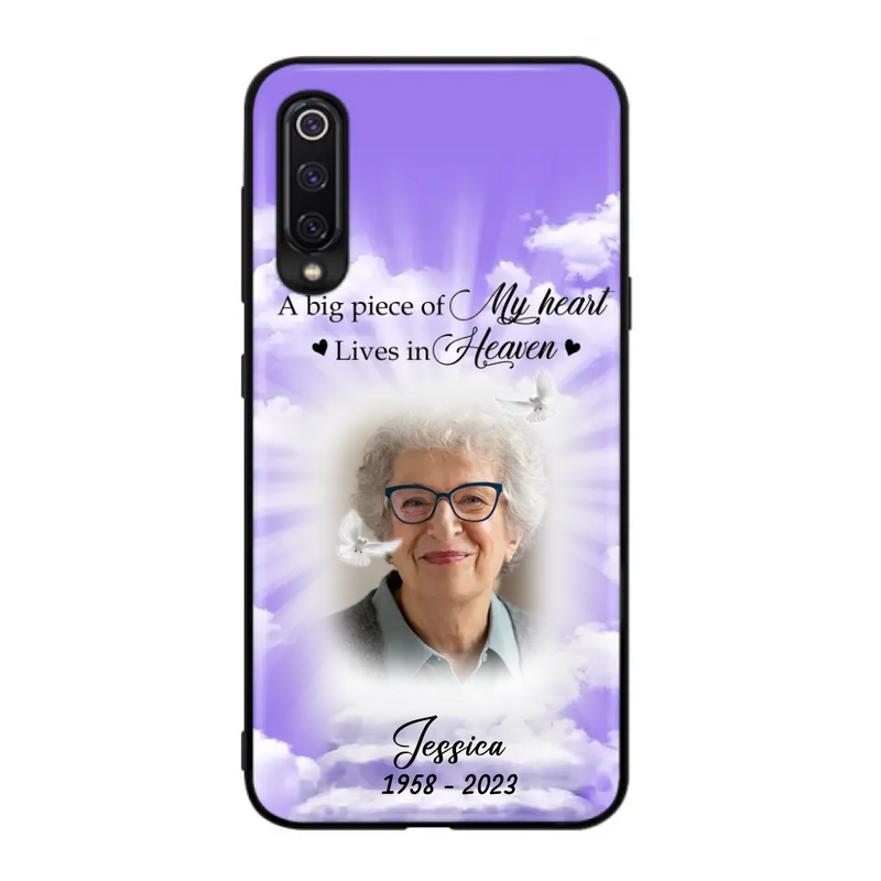 Personalized Memorial Photo Phone Case - Memorial Gift Idea For Mother's Day/Father's Day - A Big Piece Of My Heart Lives In Heaven - Case For Oppo/Xiaomi/Huawei