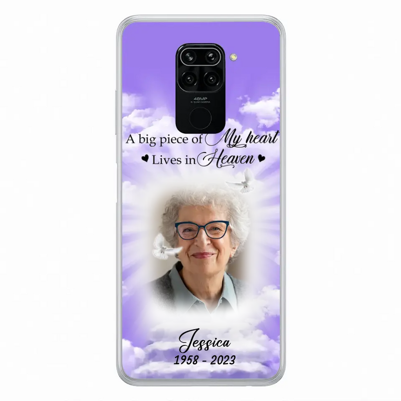 Personalized Memorial Photo Phone Case - Memorial Gift Idea For Mother's Day/Father's Day - A Big Piece Of My Heart Lives In Heaven - Case For Oppo/Xiaomi/Huawei