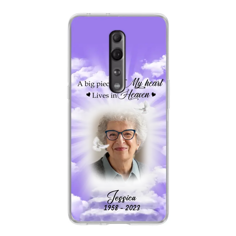 Personalized Memorial Photo Phone Case - Memorial Gift Idea For Mother's Day/Father's Day - A Big Piece Of My Heart Lives In Heaven - Case For Oppo/Xiaomi/Huawei