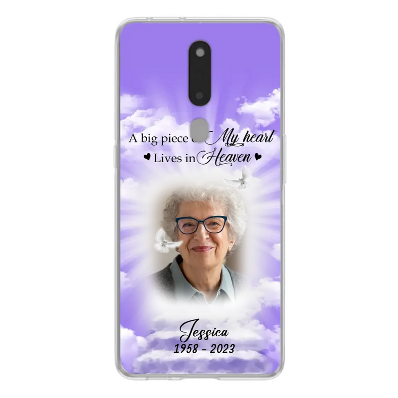 Personalized Memorial Photo Phone Case - Memorial Gift Idea For Mother's Day/Father's Day - A Big Piece Of My Heart Lives In Heaven - Case For Oppo/Xiaomi/Huawei
