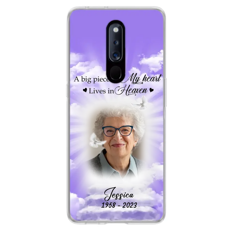 Personalized Memorial Photo Phone Case - Memorial Gift Idea For Mother's Day/Father's Day - A Big Piece Of My Heart Lives In Heaven - Case For Oppo/Xiaomi/Huawei