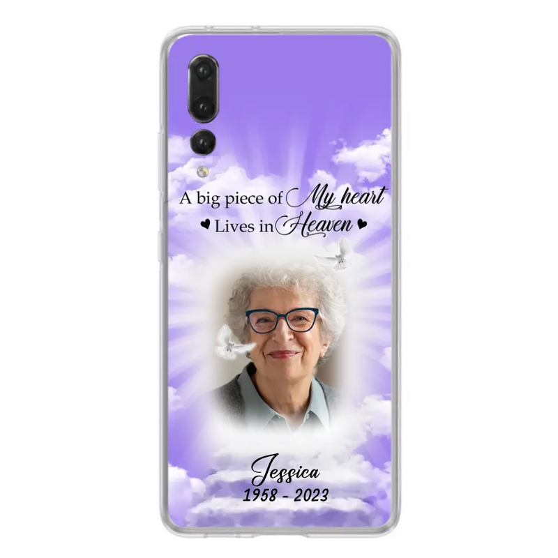 Personalized Memorial Photo Phone Case - Memorial Gift Idea For Mother's Day/Father's Day - A Big Piece Of My Heart Lives In Heaven - Case For Oppo/Xiaomi/Huawei