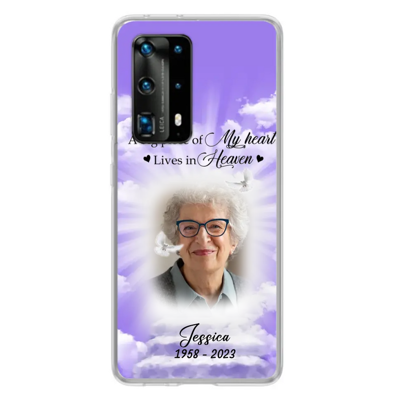 Personalized Memorial Photo Phone Case - Memorial Gift Idea For Mother's Day/Father's Day - A Big Piece Of My Heart Lives In Heaven - Case For Oppo/Xiaomi/Huawei