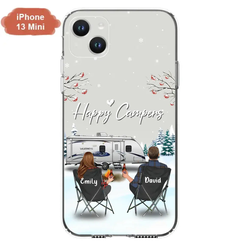 Personalized Camping Phone Case - Gift Idea For Camping Lover/Couple/Family/Friends - Happy Campers - Case For iPhone/Samsung
