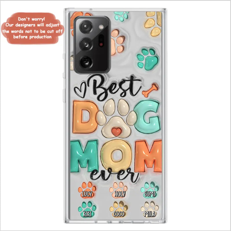 Personalized Dog Mom/Dad Phone Case - Gift Idea For Dog Owners/Lovers - Up to 6 Paws - Best Dog Mom Ever - Case For iPhone/Samsung