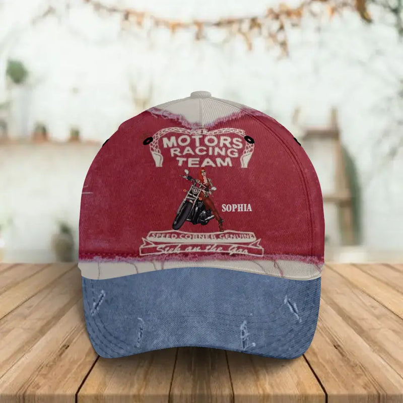 Personalized Motors Racing Team Baseball Cap - Gift Idea For Bikers/Birthday
