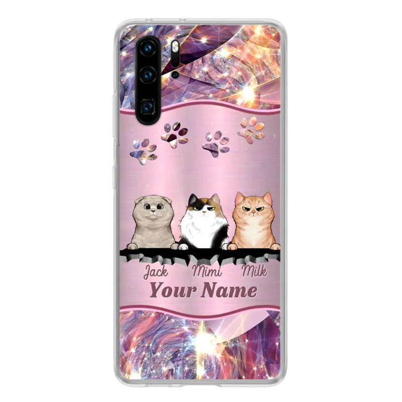 Personalized Cats Phone Case - Gift Idea For Cat Lover - Up to 3  Cats - Cases For Oppo/Xiaomi/Huawei