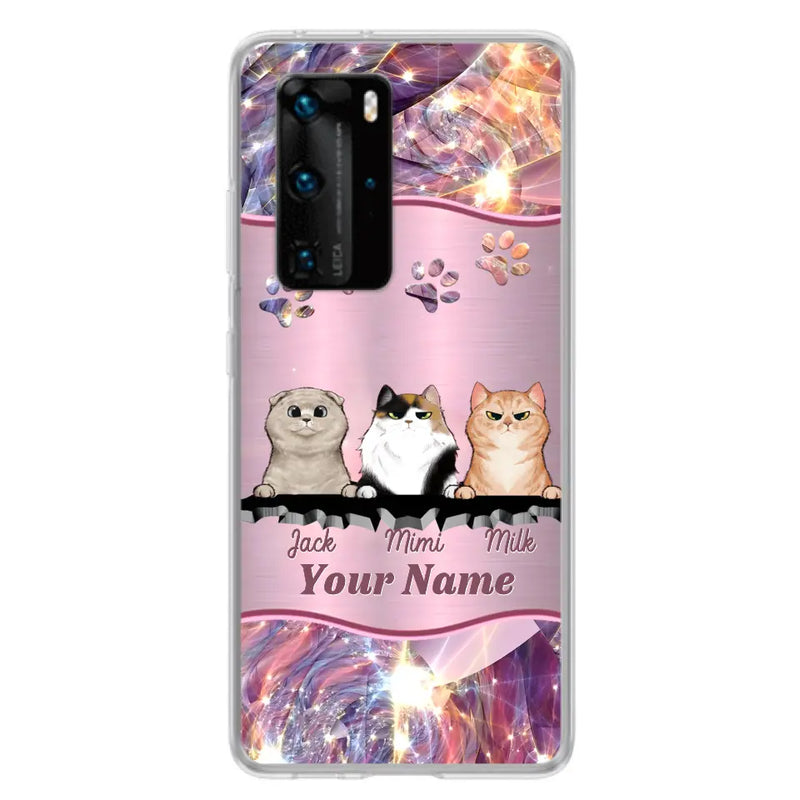 Personalized Cats Phone Case - Gift Idea For Cat Lover - Up to 3  Cats - Cases For Oppo/Xiaomi/Huawei
