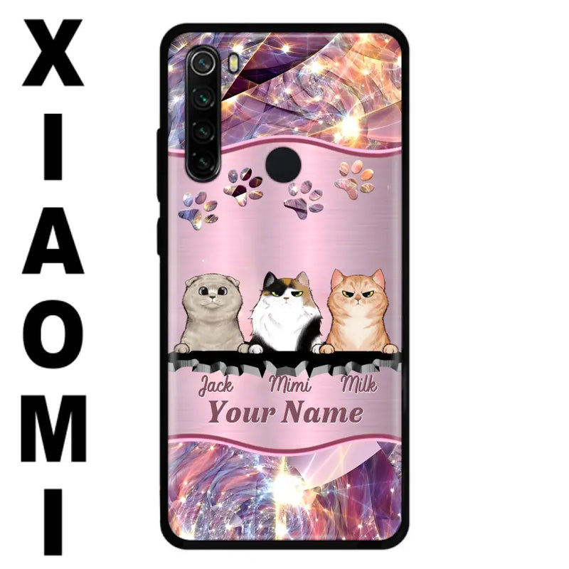 Personalized Cats Phone Case - Gift Idea For Cat Lover - Up to 3  Cats - Cases For Oppo/Xiaomi/Huawei