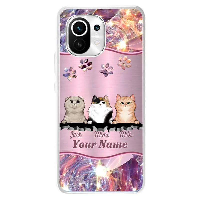 Personalized Cats Phone Case - Gift Idea For Cat Lover - Up to 3  Cats - Cases For Oppo/Xiaomi/Huawei